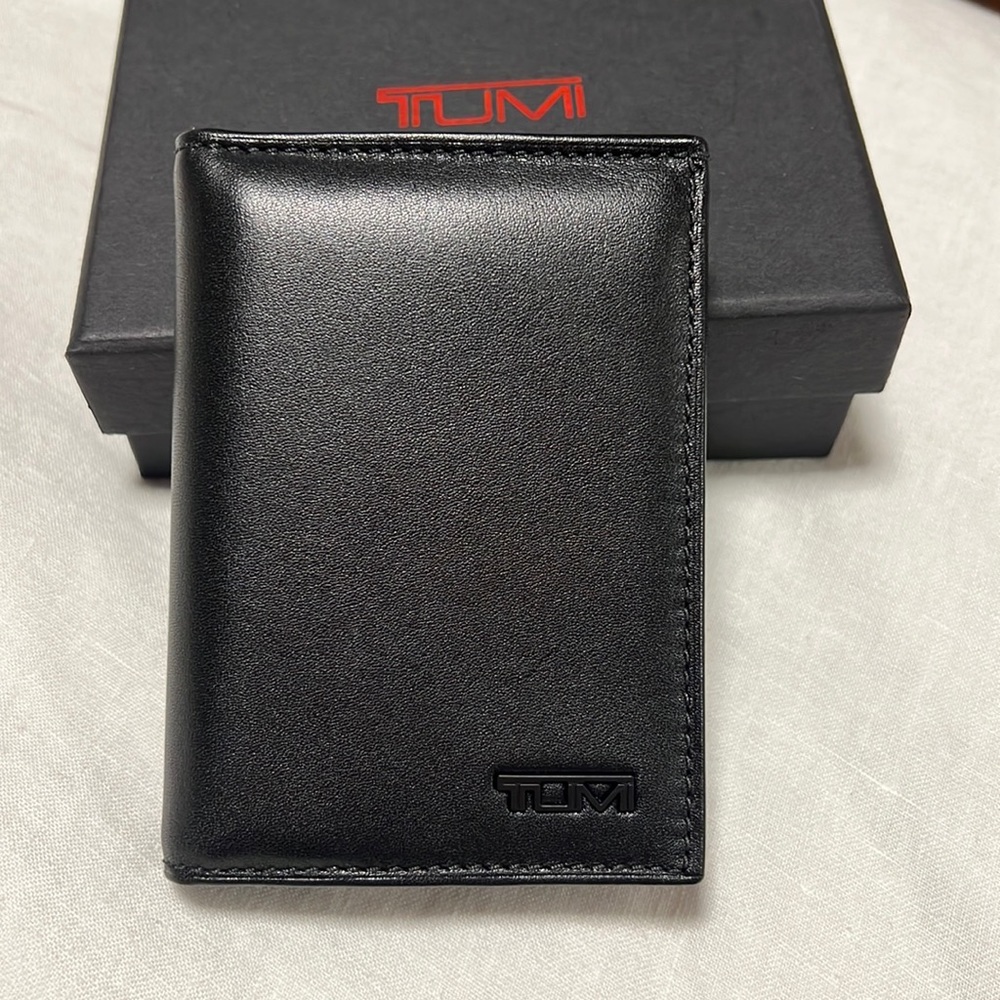 Napa leather L fold ID pass case